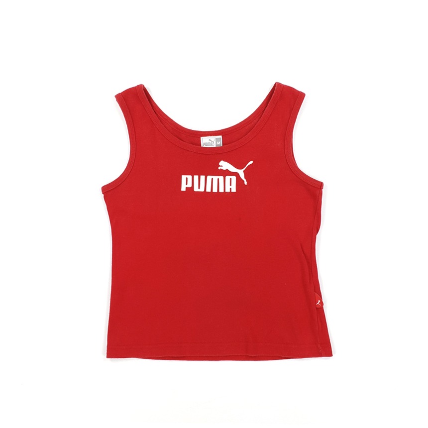 PUMA 푸마 레드 크롭 민소매 티셔츠